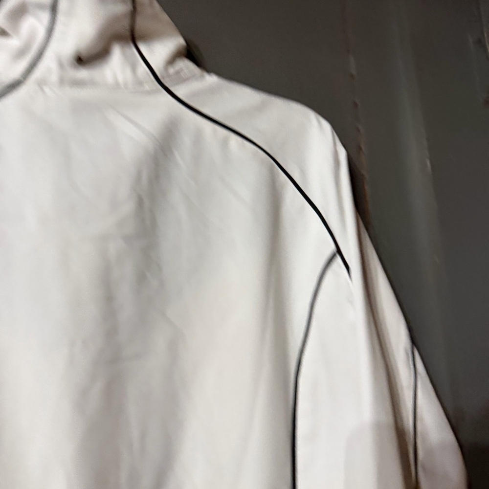 Nike Air Windbreaker Full Zip Jacket White Black Women’s Large - Picture 13 of 14